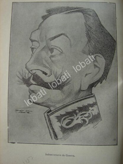 CARICATURA ANTIGUA 1914 GENERAL. GUSTAVO A. SALAS / MLT