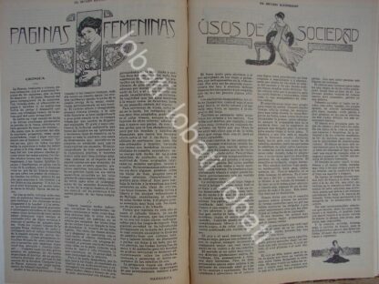 GACETA, REVISTA ANTIGUA " PAGINAS FEMENINAS" 1910 /71