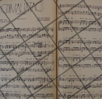 PARTITURA ANTIGUA INEDITA 1937 VICTOR CORDERO AURRECOECHEA / CHIMALIXTAC