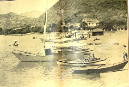 GRABADO ANTIGUO 1910 LAGO DE CHAPALA