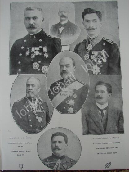 CARTEL ANTIGUO ORIGINAL DE MANUEL MONDRAGON, FELIX DIAZ Y OTROS MILITARES ASCENDIDOS DE RANGO 1909 /MLT