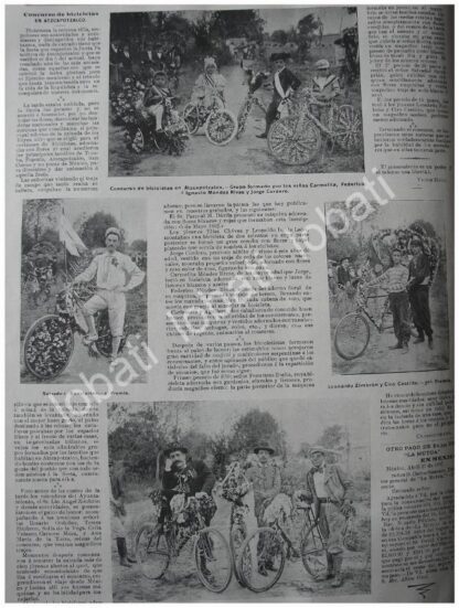 CARTEL ANTIGUO ORIGINAL DE FIESTAS, DESFILE Y CONCURSO DE BICICLETAS DEL 5 DE MAYO 1897 - Imagen 3