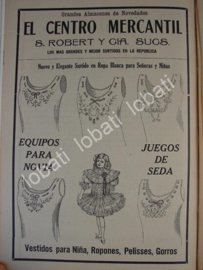 CARTEL ANTIGUO ORIGINAL DE TIENDAS EL CENTRO MERCANTIL 1910 /709