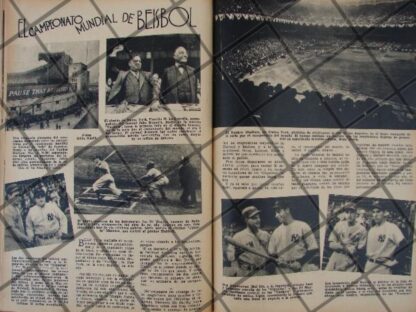 AFICHE ANTIGUO 2DA COPA MUNDIAL DE BEISBOL 1937