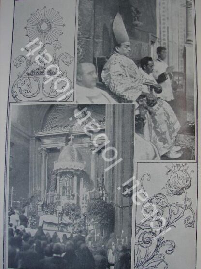 CARTEL ANTIGUO ORIGINAL DE MISA EN EL TEMPLO DE SAN JUAN DE DIOS D.F 1910 / RLG - Imagen 3