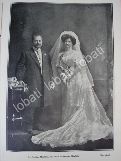 CARTEL ANTIGUO ORIGINAL DE BODA. GALINDO MONTOYA 1910 ( MARIANO MONTOYA ) /ASM