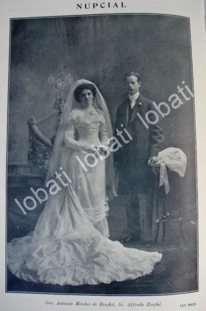 CARTEL ANTIGUO ORIGINAL DE BODA. BENFIEL MENDEZ 1910 ( ALFREDO BENFIEL ) ASM