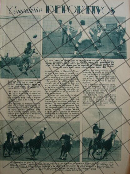 AFICHE ANTIGUO AMERICA VS NECAXA, Y OTROS 1937