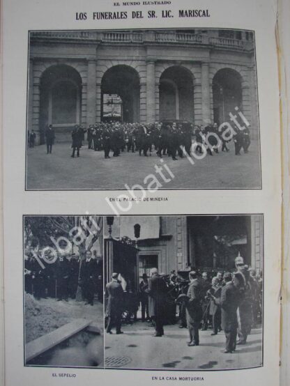 CARTEL ANTIGUO ORIGINAL DE FUNERALES DE IGNACIO MARISCAL FAGOAGA 1910 / PLT