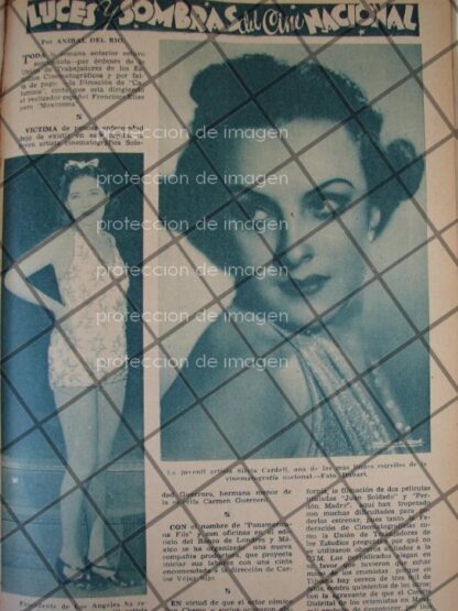 AFICHE ANTIGUO ACTRICES SILVIA CARDELL Y ANDREA PAYAN 1937