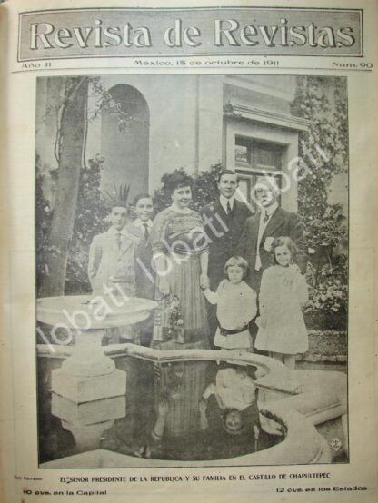 PORTADA ANTIGUA ORIGINAL  1911 FRANCISCO LEON DE LA BARRA & FAMILIA / PLT