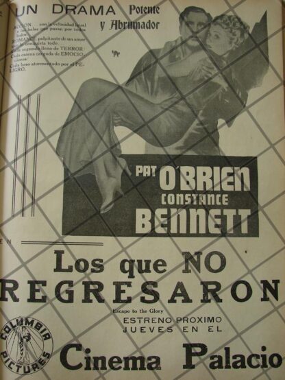 CARTEL ANTIGUO ORIGINAL PELICULA. LOS QUE NO REGRESARON /148