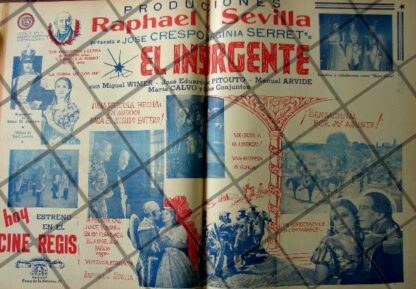 CARTEL ANTIGUO ORIGINAL PELICULA. EL INSURGENTE 1941 /161