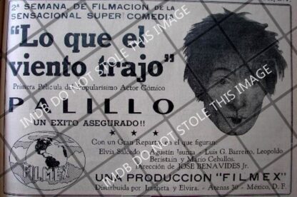 CARTEL ANTIGUO PELICULA LO QUE EL VIENTO TRAJO 1941 PALILLO