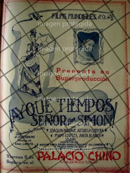 CARTEL ANTIGUO PELICULA QUE TIEMPOS SEÑOR DON SIMON 5