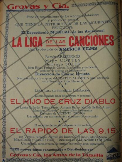 CARTEL RETRO PELICULAS BROVAS Y CIA 1941