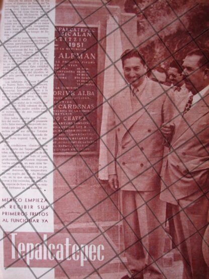 AFICHE RETRO. INAUGURAN SISTEMA RIEGO TEPALCATEPEC 1956