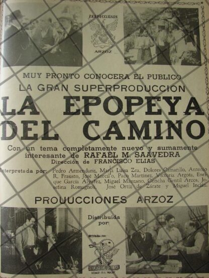 CARTEL RETRO PELICULA LA EPOPEYA DEL CAMINO 1941 /6