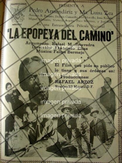 AFICHE RETRO PELICULA LA EPOPEYA DEL CAMINO 1941 /7