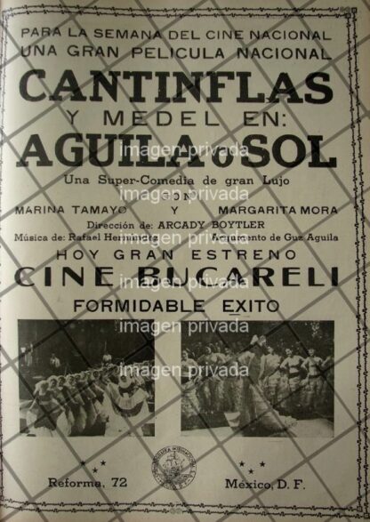 AFICHE RETRO. PELICULA. AGUILA O SOL 1941 FESTIVAL DE CINE