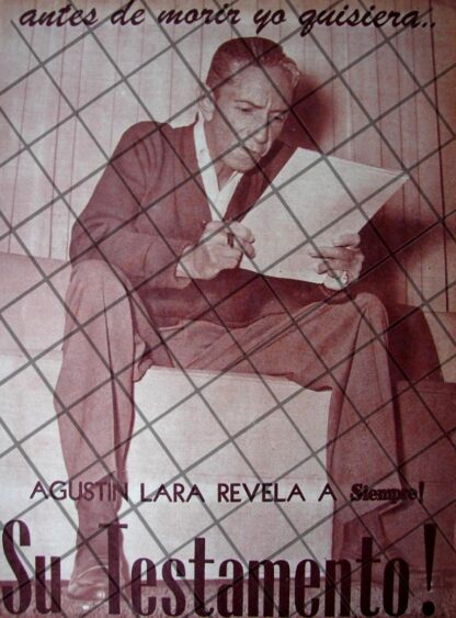 AFICHE RETRO AGUSTIN LARA 1956 /15