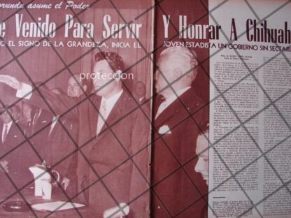 AFICHE RETRO TEOFILO BORUNDA ASUME COMO GOBERNADOR 1956