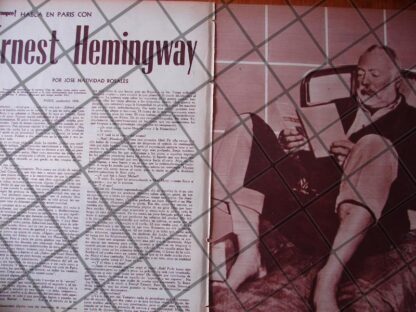 AFICHE RETRO ENTREVISTA A ERNEST HEMINGWAY 1956