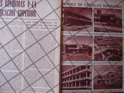 AFICHE RETRO ESCUELAS SUPERIORES EN CHIHUAHUA 1956