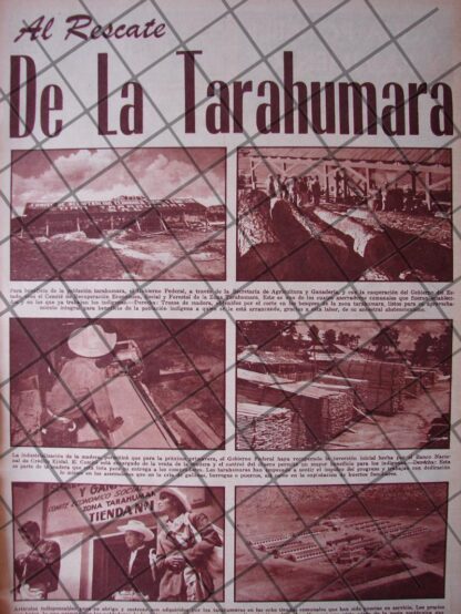 AFICHE RETRO RESCATE DE LA ZONA TARAHUMARA 1956