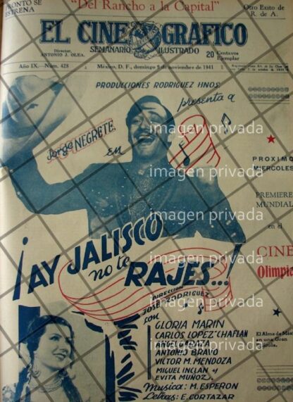 CARTEL RETRO PELICULA. AY JALISCO NO TE RAJES 1941 -9