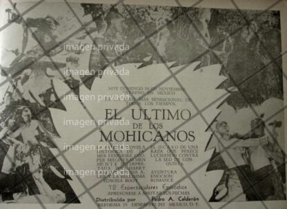 CARTEL RETRO SERIE. EL ULTIMO DE LOS MOHICANOS 1941