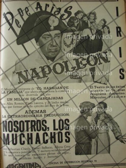 CARTEL RETRO PELICULA NAPOLEON 1941 CINE IRIS