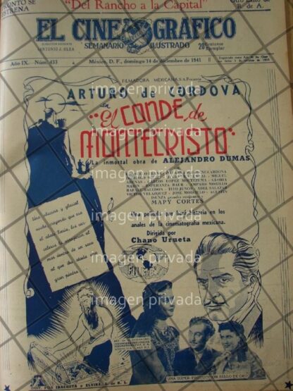 CARTEL RETRO PELICULA EL CONDE DE MONTECRISTO 1941 6