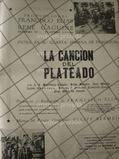 CARTEL RETRO FILMAN PELICULA LA CANCION DEL PLATEADO 1941 3