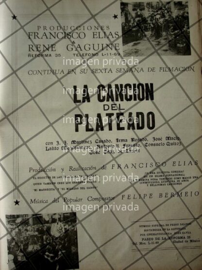 CARTEL RETRO FILMAN PELICULA LA CANCION DEL PLATEADO 1941 4