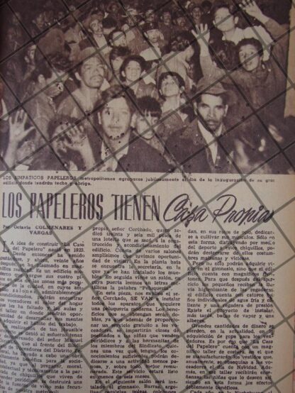 AFICHE RETRO INAUGURAN LA CASA DEL PAPELERO 1944