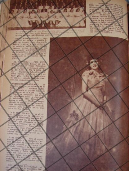 AFICHE ANTIGUO QUINCEAÑERA CONSTANZA DRAZ MACEDO 1944