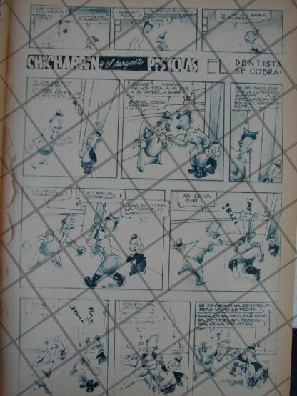 TIRA COMICA ANTIGUA. 1939 CHICHARRIN Y EL SARGENTO PISTOLAS /1