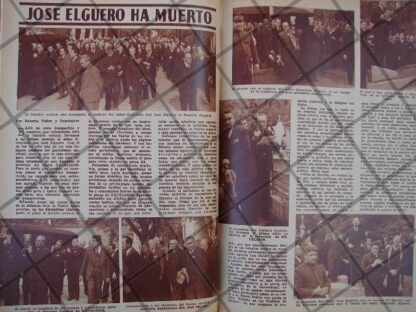 AFICHE ANTIGUO 1939 MUERE. JOSE ELGUERO VIDEGARAY - Imagen 2