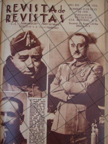 AFICHE ANTIGUO 1939 TRIUNFO Y ASCENSO DE FRANCISCO FRANCO