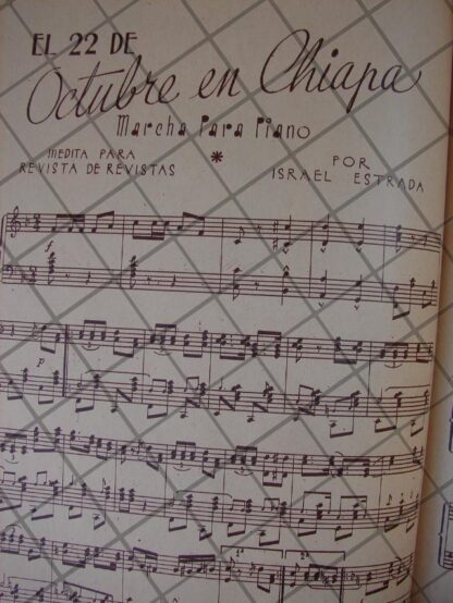 PARTITURA ANTIGUA INEDITA 1939 DE ISRAEL ESTRADA. O.E.C.