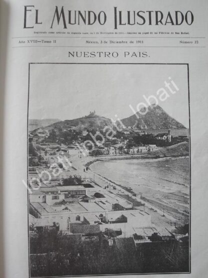 PORTADA ANTIGUA ORIGINAL  1911 PUERTO DE MAZATLAN SINALOA / LDM