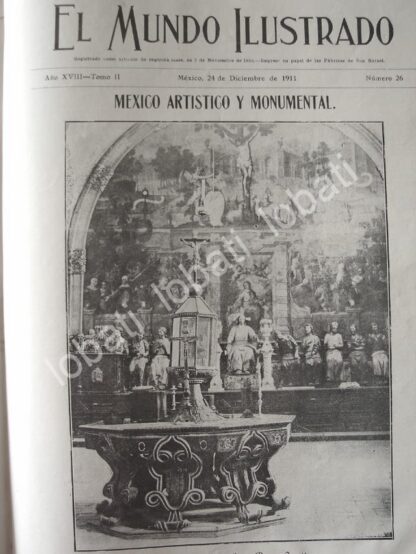 PORTADA ANTIGUA ORIGINAL  1911 SACRISTIA, TEMPLO SANTA ROSA QUERETARO /RLG