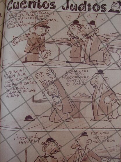 RARA TIRA COMICA ANTIGUA. 1939 CUENTOS JUDIOS /ANGEL ZAMARRIPA 6