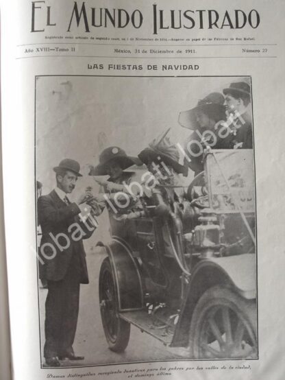 PORTADA ANTIGUA ORIGINAL  1911 DAMAS Y CABALLEROS EN EL D.F / LDM