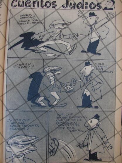 RARA TIRA COMICA ANTIGUA. 1939 CUENTOS JUDIOS /ANGEL ZAMARRIPA 7