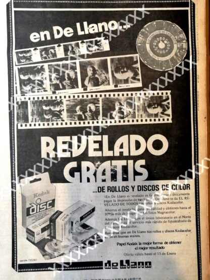 CARTEL ANTIGUO ORIGINAL DE TIENDAS DELLANO 1983 MONTERREY 4 - Imagen 2