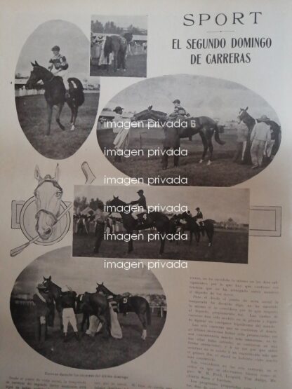 AFICHE ANTIGUO 2DO DERBY MEXICANO 1911 CARRERAS CABALLOS