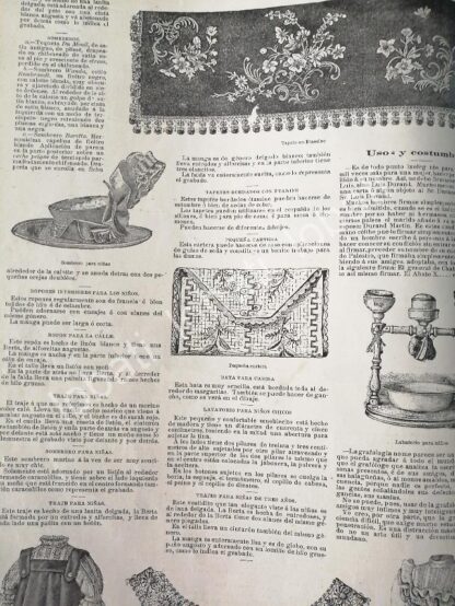 GACETA ANTIGUA 1898 PAGINAS DE LA MODA /7 - Imagen 3