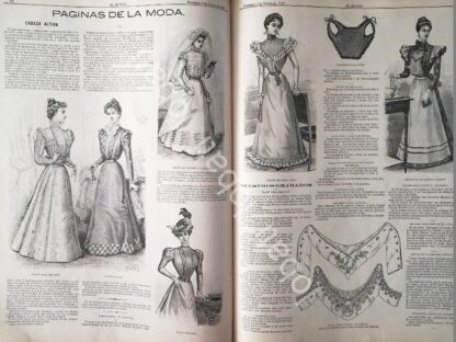 GACETA ANTIGUA 1898 PAGINAS DE LA MODA /8